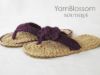 Picture of CROCHET PATTERN Indoor / Outdoor Violet Flip Flops (4 women's sizes) PDF Instant Download flip flops for women house slippers summer sandals