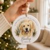 Picture of Personalized Dog Christmas Ornament 2026, Custom Pet Name Keepsake, Dog Lover Gift, Personalized Puppy Ornament, Christmas Gift for Dog Mom